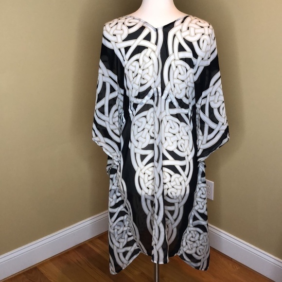 ECHO Printed Caftan Coverup One Size - Picture 4 of 6